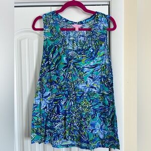 Lilly Pulitzer Essie Top, Size XL, Sneak a Beak